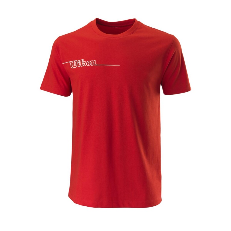 Wilson Tennis Tshirt Team II Tech Crew 2021 rot Herren